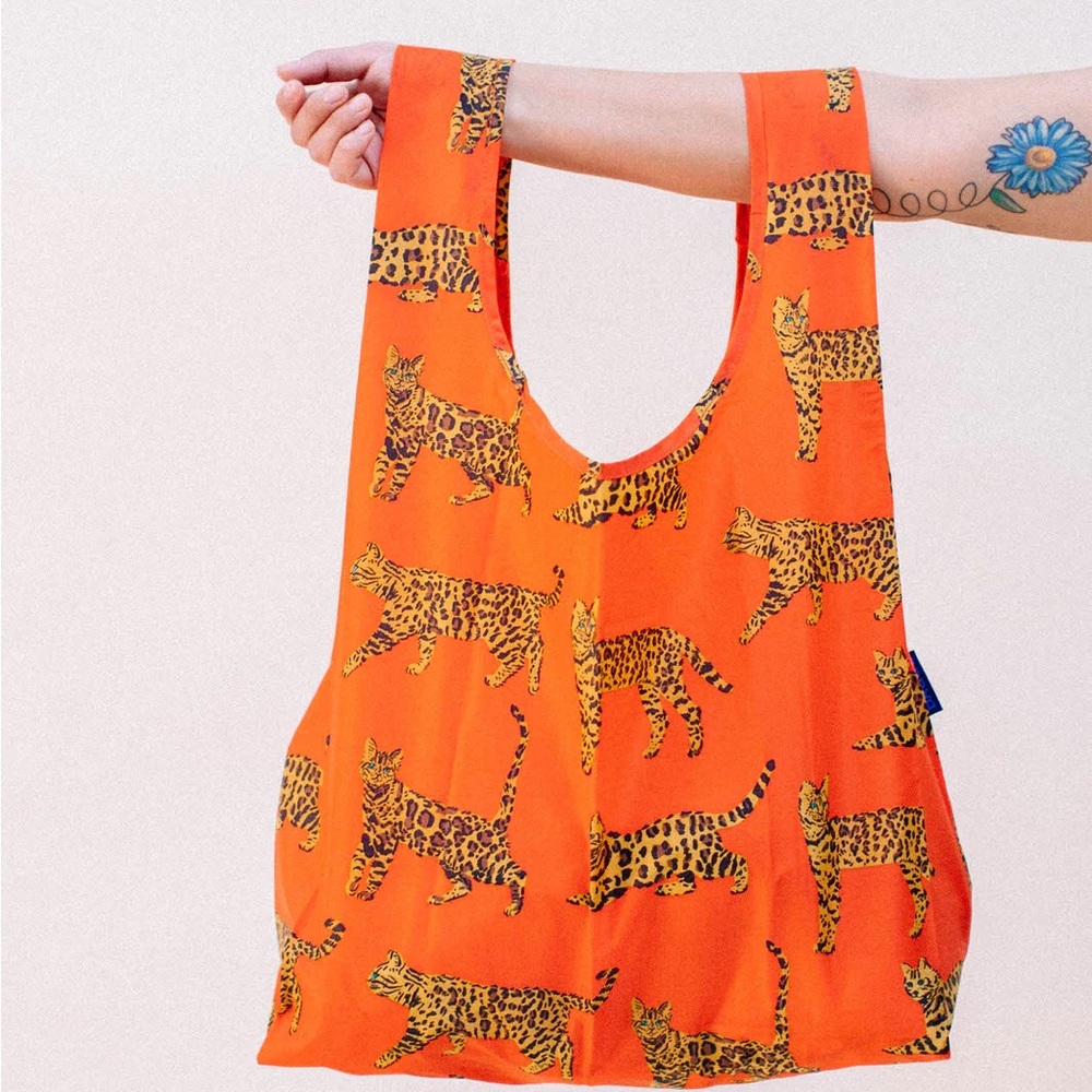 BAGGU Bengal Cat Print Standard Bag